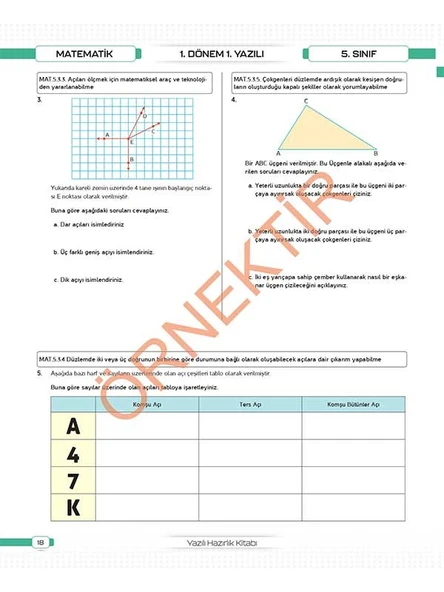 6. Sınıf Tüm Dersler Konu Özetli Yazılı Hazırlık Seti 1 ve 2. Dönem - Resim 3