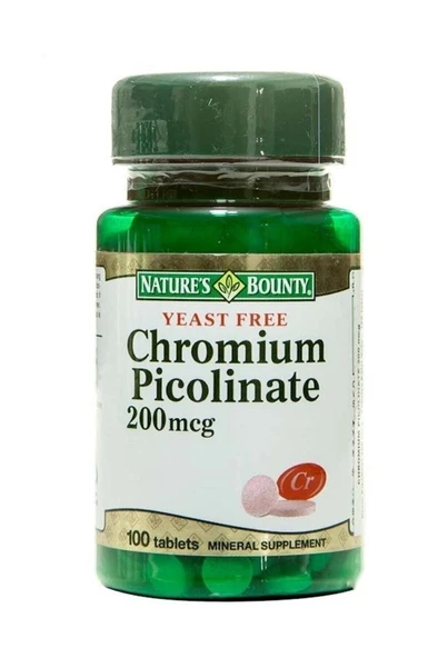 Nature's Bounty - Chromium Picolinate 200 Mcg 100 Tablet 074312063909 ürün görseli 1