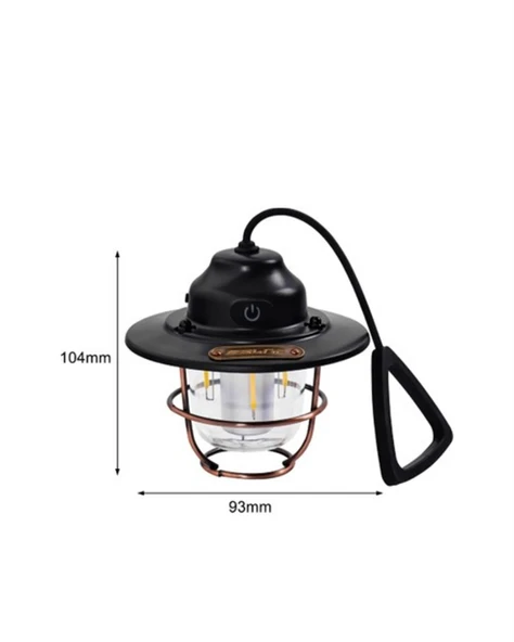 Dış Mekan İçin Şık LED Fener – 4400mAh Pil, IPX4 Su Geçirmez, Asılabilir - 3