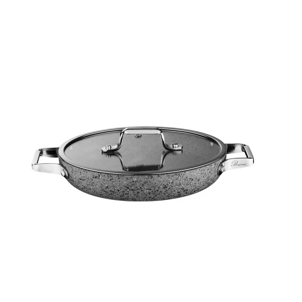 Brioni Stone-Age 7 Parça Çizilmez Yanmaz Yapışmaz İndüksiyon Sahan Seti - Resim 5