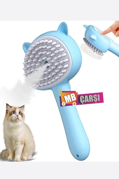 Kulaklı Buharlı Kedi Tarağı, Buharlı Kedi & Köpek Yıkama Fırçası Tarağı - 2