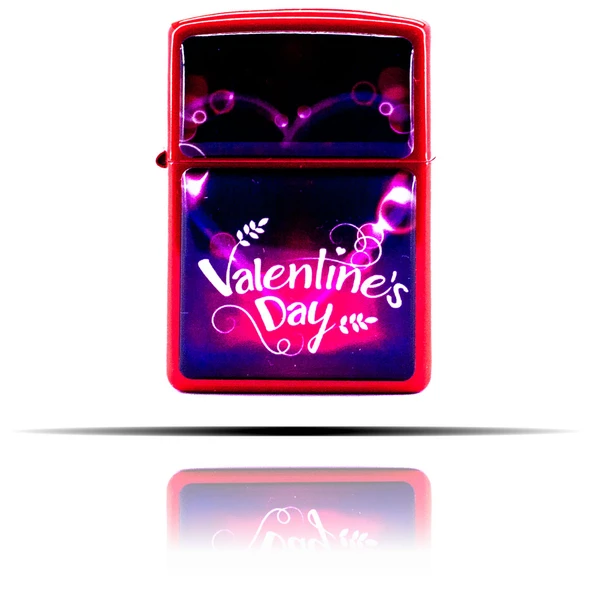 Sevgililer Günü Kırmızı Benzinli Çakmak - Resim 3