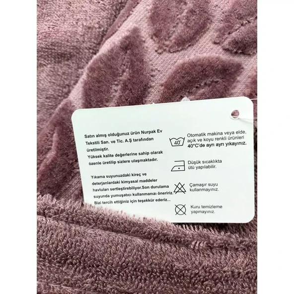 Nurpak Battal Boy Tek Bornoz Şalyaka-Hazal Mürdüm (Beden 2XL-3XL) - 2