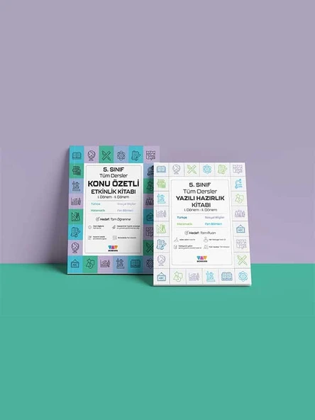 5. Sınıf Tüm Dersler Konu Özetli Yazılı Hazırlık Seti 1 ve 2. Dönem - Resim 2