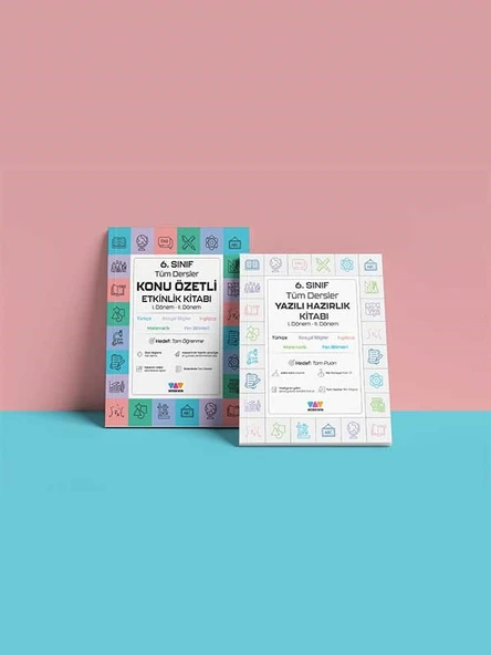 6. Sınıf Tüm Dersler Konu Özetli Yazılı Hazırlık Seti 1 ve 2. Dönem - Resim 2