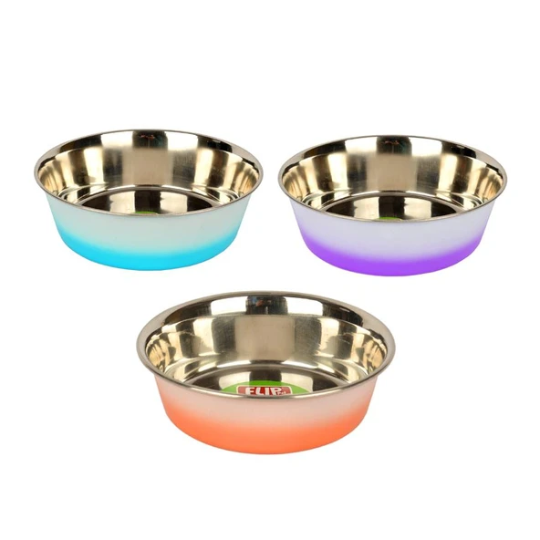 Flip Çift Renkli Çelik Mama Kabı 16 cm ürün görseli
