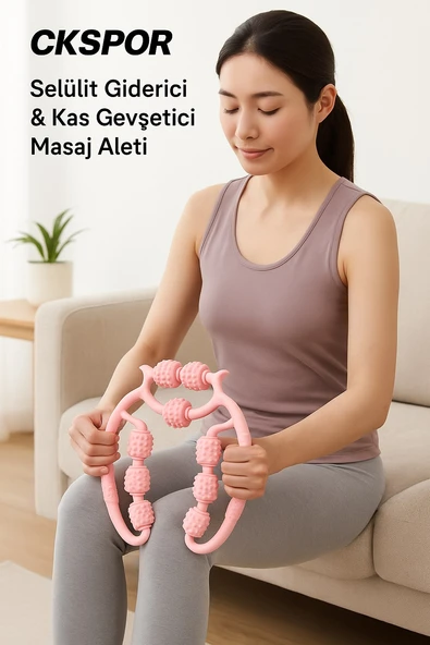 9 Tekerlekli Masaj Aleti Selülit Giderici, Kas Rahatlatıcı ve Kan Dolaşımı Destekleyici Roller - 1
