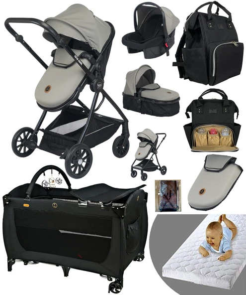 Baby Home 9 In 1 1010 Travel Sistem Bebek Arabası 560 Bebek Oyun Parkı Yatak Beşik - 2