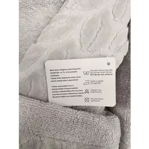 Nurpak Tek Kişilik Bornoz Seti Şalyaka-Hazal Gri (Beden XL-XXL) - 3