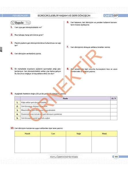5. Sınıf Tüm Dersler Konu Özetli Yazılı Hazırlık Seti 1 ve 2. Dönem - Resim 8