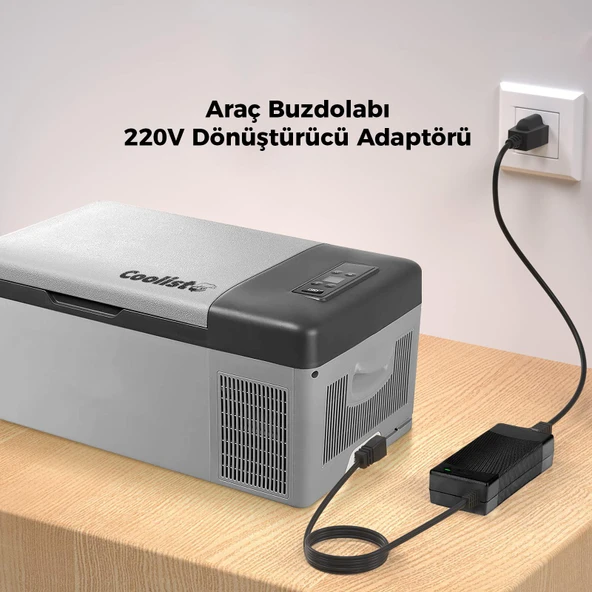 Coolist CLTACDC Kompresörlü Araç Buzdolapları İçin 220Volt/12Volt 6,0Ah Dönüştürücü Adaptör - Resim 3