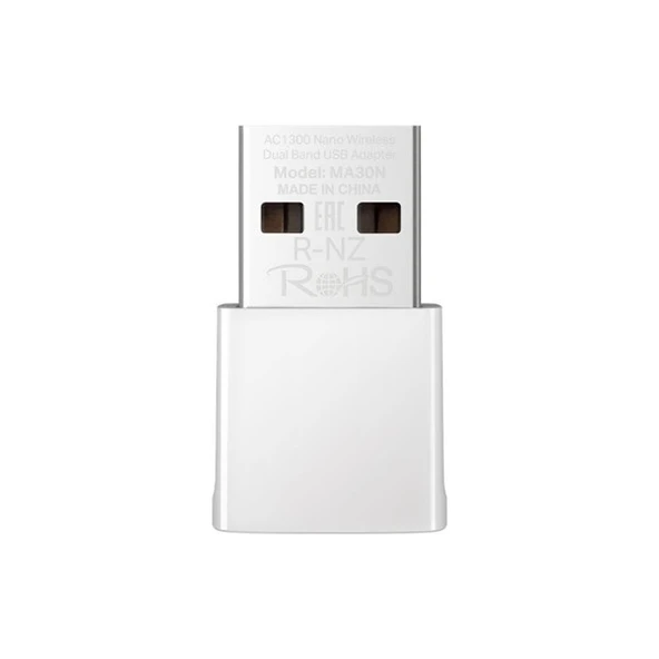 <![CDATA[MERCUSYS MA30N AC1300 Nano Wireless Dual Band USB Adaptör]]> ürün görseli