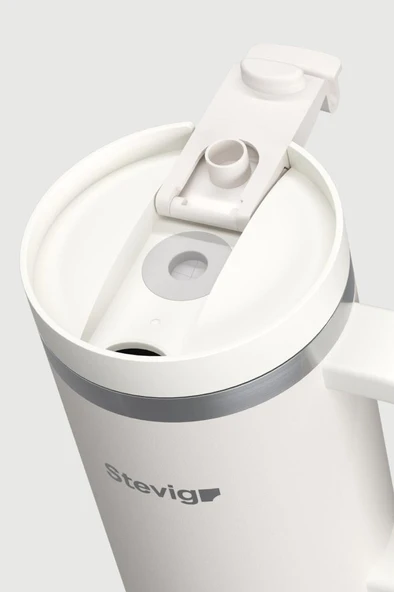Stevig 2 Moods Tuck-in Tumbler Sızdırmaz Çelik Termos 900 ML White Sand ST-242 - Resim 3