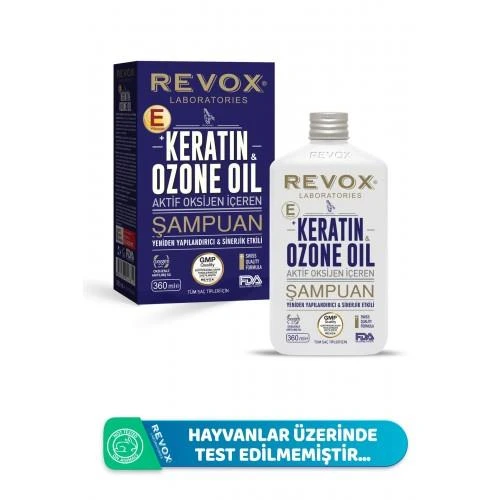 Revox Keratin & Ozon Oil Aktif Oksijen Içeren Saç Bakım Şampuanı 360ml ürün görseli 1