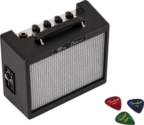 Fender MD20 Mini Deluxe Black Pilli Elektro Gitar Amfisi