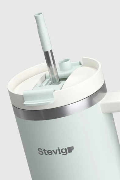 Stevig 2 Moods Tuck-in Tumbler Sızdırmaz Çelik Termos 900 ML Sprout Green ST-240 - Resim 4