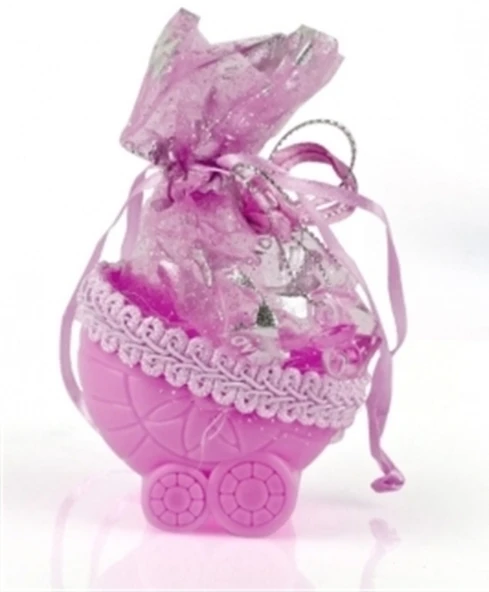 Bebek Mevlüt Şekeri  Pembe Bebek Arabası