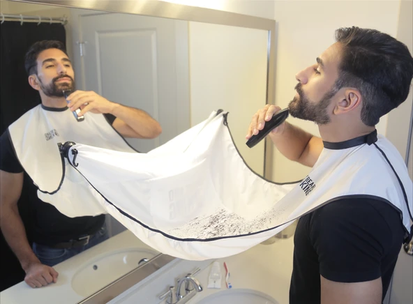 Pratik Sakal Kesme Örtüsü Beyaz - 2