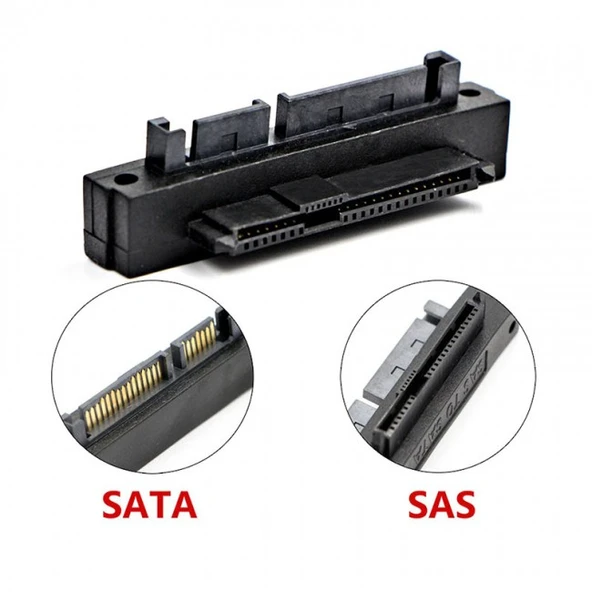 Sas to sata 90 derece çevirici SFF-8482 SAS SATA L tipi çevirici - Resim 4