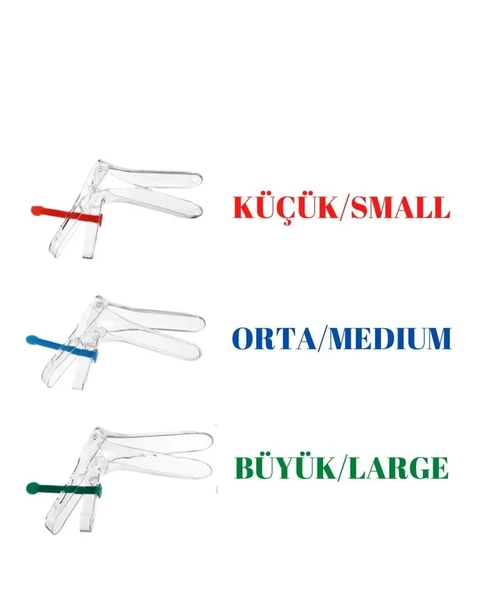 Vaginal Speculum S/M/L  Vajinal Spekülüm 3lü Paket