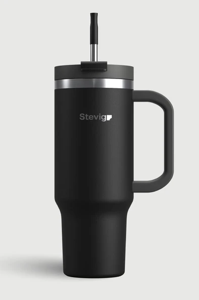 Stevig 2 Moods Tuck-in Tumbler Sızdırmaz Çelik Termos 900 ML Black ST-236 ürün görseli
