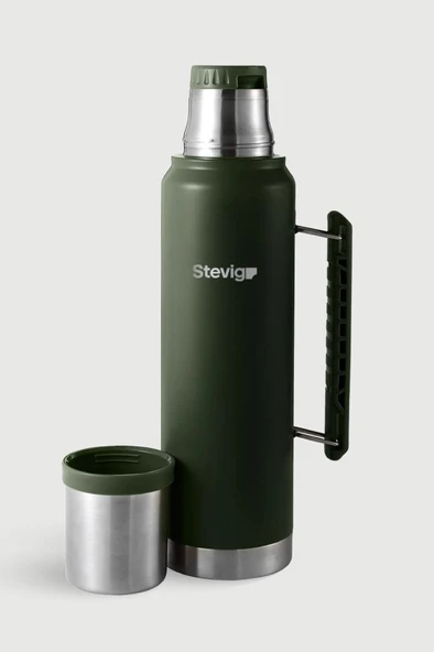 Stevig 1 Camper Klasik Kulplu Sızdırmaz Çelik Termos 1.2 LT ST-254 - Resim 4