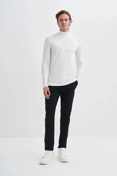 Cazador Slim Fit Viskon Karışımlı Premium Yarım Balıkçı Kazak-30310 - 1