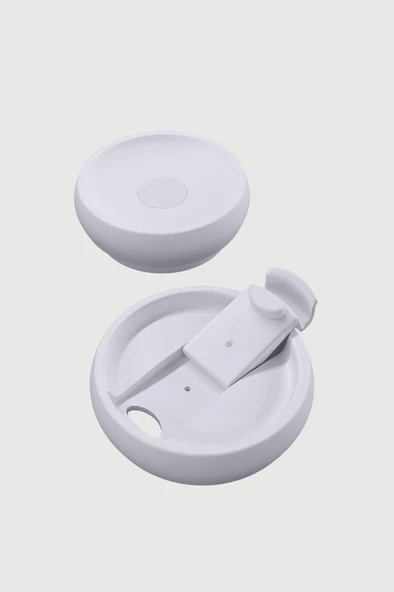 Stevig 3 Bubble Two-Cap Straw Tumbler Çelik Termos 600 ML Lilac Hint ST-245 - Resim 5