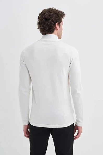 Cazador Slim Fit Viskon Karışımlı Premium Yarım Balıkçı Kazak-30310 - 3
