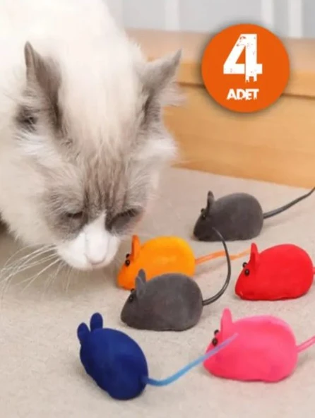 KEDİ EĞİTİM OYUN FARESİ 4 ADET ürün görseli
