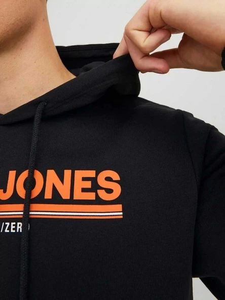 Jack&jones 12219814 Kapsonlu Erkek Sweat - Siyah - 4