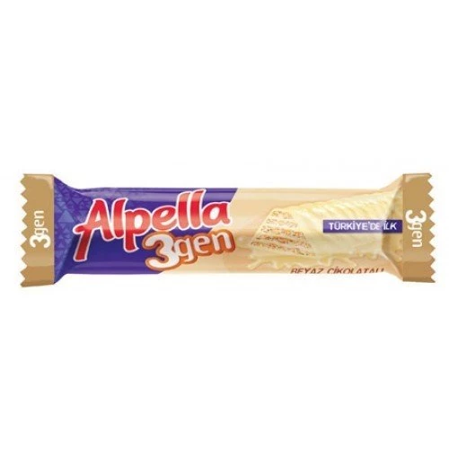 Ülker Alpella Üçgen Beyaz Gofret 28g 24 adet - 2