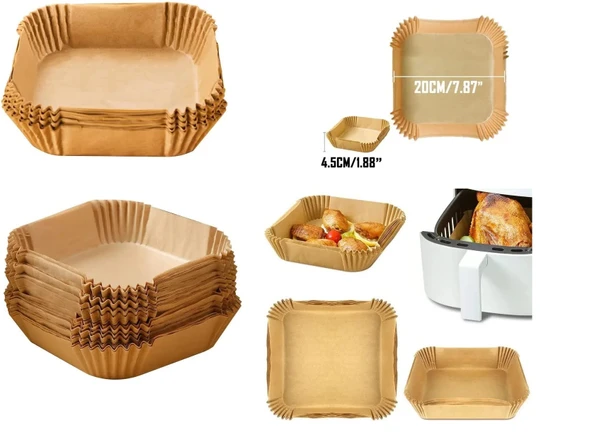 Airfreyer Fritöz Kağıdı Kare XL / XXL 50li ürün görseli 1