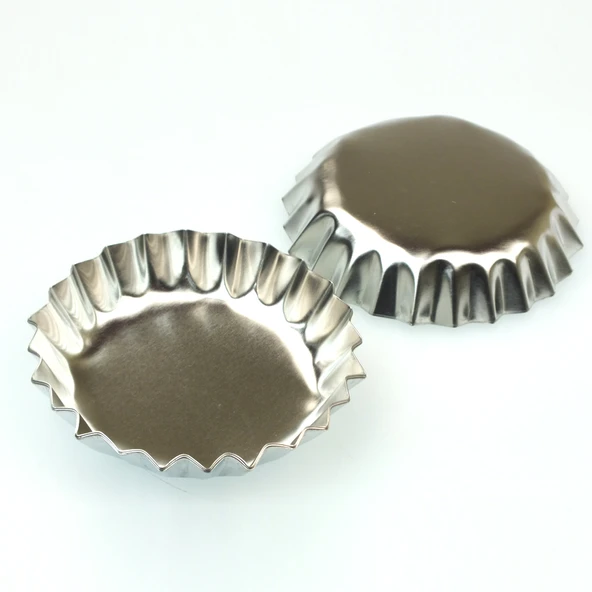 Paslanmaz Çelik Metal Kek Kalıbı  6 Adet - Resim 2