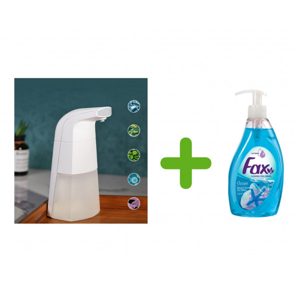 SIA-BOSP004 SENSÖRLÜ FOTOSELLİ SIVI SABUNLUK 21X5X10CM VE 1 ADET 400 ML SIVI SABUN OKYANUS KOKULU - 5