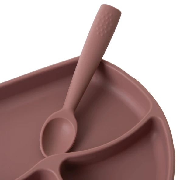 Babyjem Yumuşak Uçlu Silikon Kaşık Mocha - Resim 2