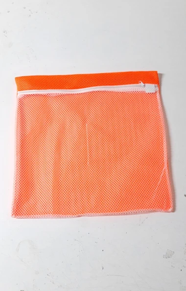 Turuncu  Fermuarlı  Hassas Çamaşır Terlik  Ayakkabı Yıkama Filesi Büyük Boy - 2