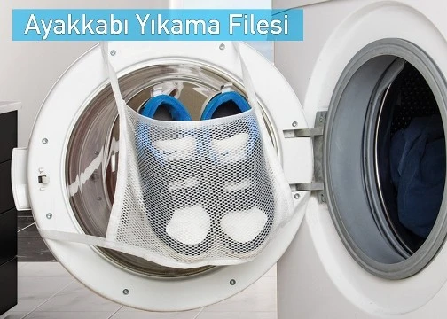 Hassas Çamaşır Ayakkabı Yıkama Filesi Kapak Bağlamalı 35 x 20 cm