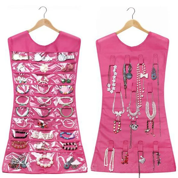 Elbise Şeklinde Takı Organizeri  Pembe