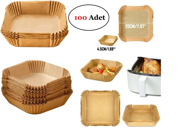 Airfreyer Fritöz Kağıdı Kare XL / XXL 100LÜ - Resim 2