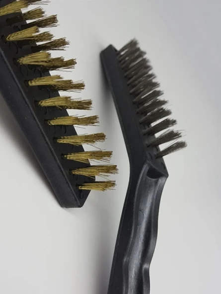 Dev Boy 2Li Detay Temizlik Fırça Seti Araba Mutfak Ocak Fayans Temizlik Fırça (ÇelikBakır)