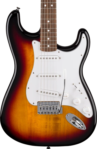 Fender Standard Stratocaster Laurel Klavye 3 Ton Sunburst Elektro Gitar - Resim 4