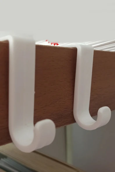 7 Adet Çekmece Dolap Kapağı Mutfak Banyo Askısı Plastik Çok Amaçlı Askı Seti - 2