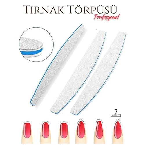 Protez Tırnak Törpüsü 100/180 Grid Profesyonel 3 Adet ürün görseli