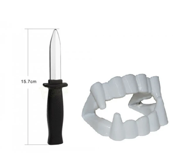 Vampir Dişi  Şaka Bıçağı  Tiyatro Oyun Seti 2li Set ürün görseli