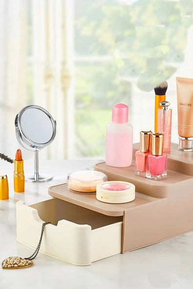 Compact Çekmeceli Ve Standlı Düzenleyici  Makyaj Organizeri