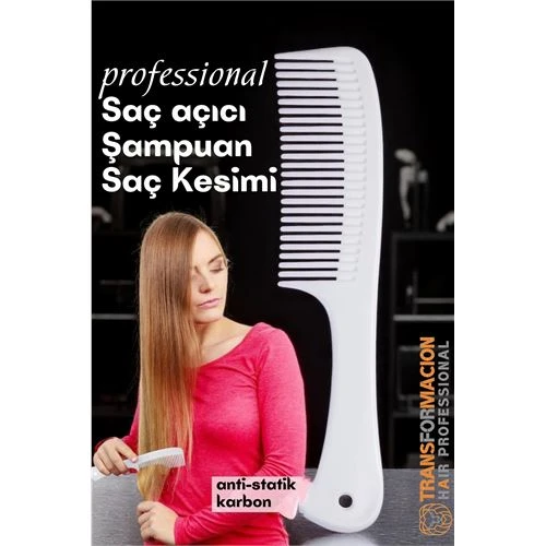 Dolaşık Saç Açıcı Tarak Şampuan Saç Boyası Tarağı Geniş Dişli Saç Kesim Tarağı Profesyonel ürün görseli