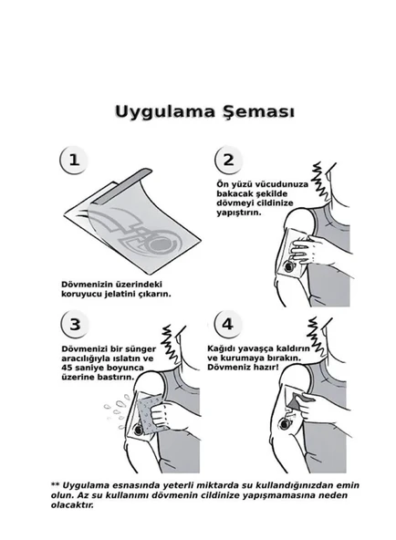Kartal Geçici Dövme Şablonu FF037 - 2