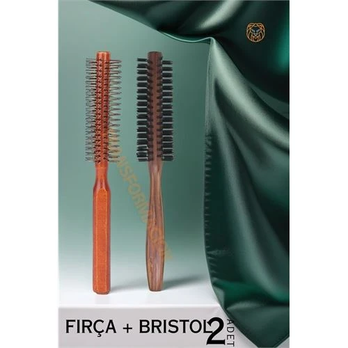 Fön ve Tarama Fırçası Ahşap 2 li SET ürün görseli