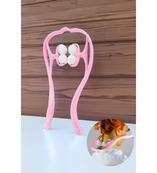 Boyun Bacak Ayak Bel Masaj Ai Çok Fonksiyonlu Manuel 4 Tekerlekli  Pembe - Resim 2